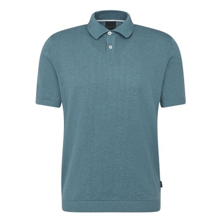 Bugatti Mens Knitted Polo Shirt - Green - XL