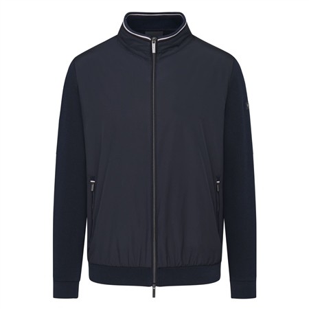 Bugatti Hybrid Full Zip Sweatshirt - Navy - M