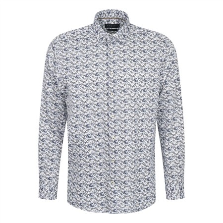 Bugatti Casual Floral Print Shirt - Navy - L