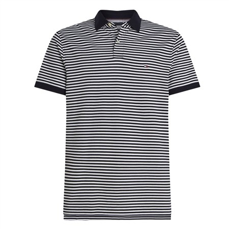 Tommy Hilfiger 1985 Regular Fit Striped Polo - Navy - M