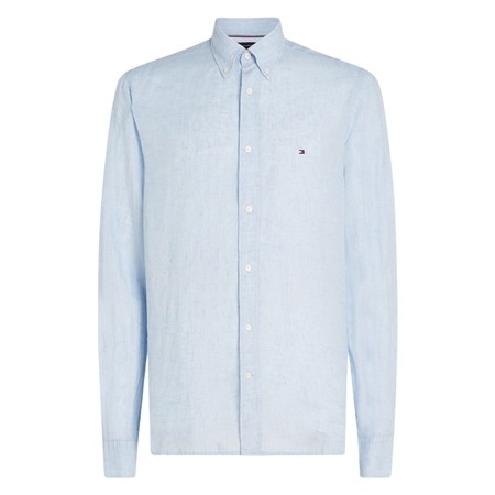 Tommy Hilfiger Pigment Dyed Linen Shirt - Light Blue - XL