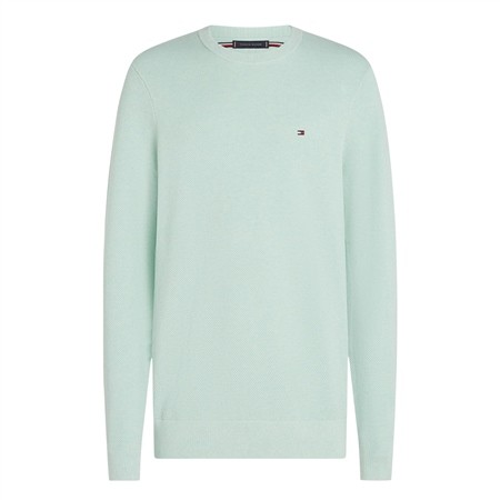 Tommy Hilfiger Waffle Knit Crew Neck Jumper - Green - XL