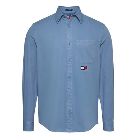 Tommy Jeans Reg Washed Twill Shirt - Blue - S