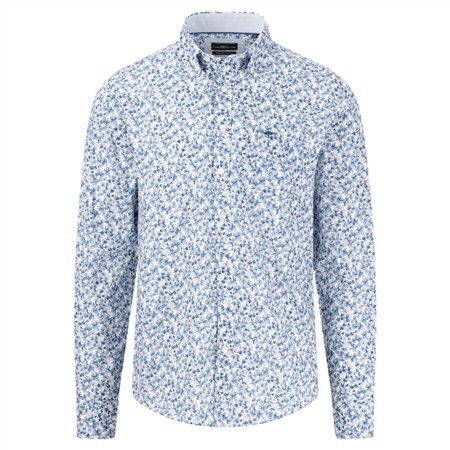 Fynch Hatton Premium Flower Prints Button Down Shirt - Navy - L