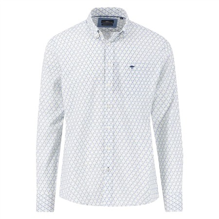 Fynch Hatton Combi Print Button Down Shirt - Green - XL