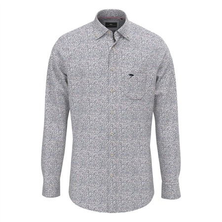 Fynch Hatton Minimal Flower Button Down Shirt - Blue - L