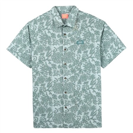 Oxbow Barrel Print Shirt - Eucalyptus Green - S