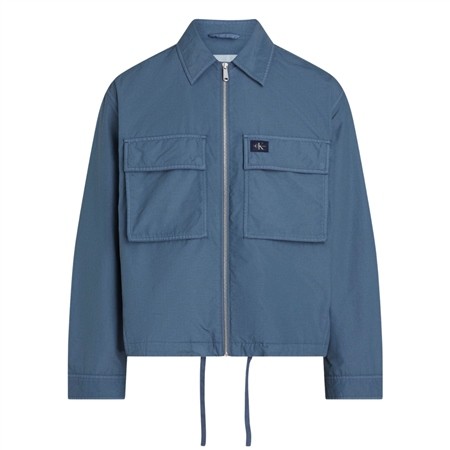 Calvin Klein Jeans Garment Dye Cotton Jacket - Blue - S
