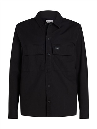 Calvin Klein Jeans Cargo Cotton Ripstop Overshirt - Black - XS