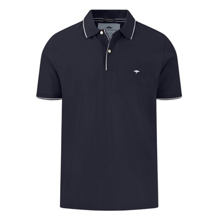 Fynch Hatton Modern Fit Premium Cotton Polo Shirt - Navy - L