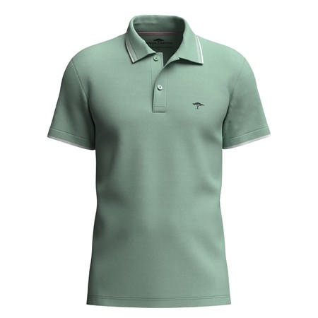 Fynch Hatton Contrast Tipping Polo Shirt - Green - L