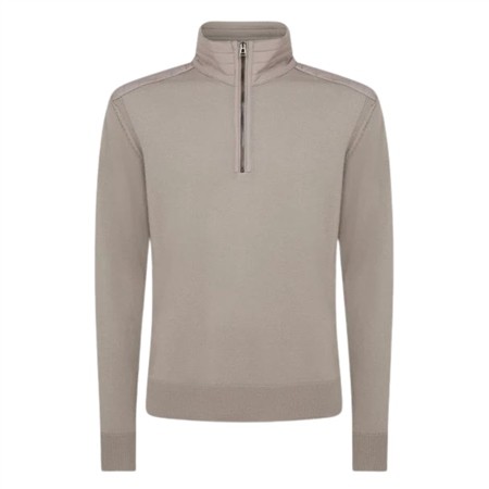 Belstaff Kilmington Quarter Zip Jumper - Pumice Grey - M