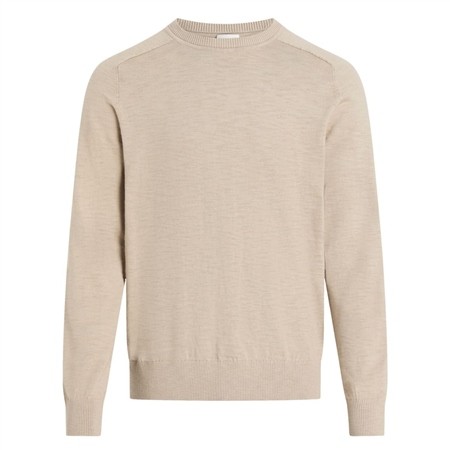 Calvin Klein Slub Texture Crew Neck Sweatshirt - Beige - XL