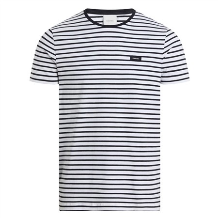 Calvin Klein Stretch Slim Stripe T-shirt - Navy - L