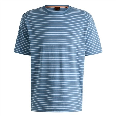 Boss Tales Stripe T-shirt - Blue - L