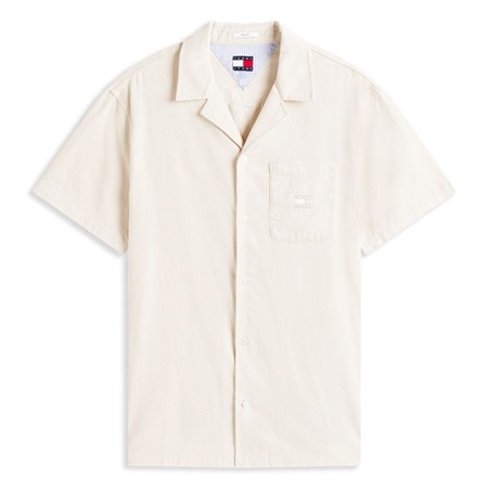 Tommy Jeans Cord Reg Fit Camp Shirt - Beige - XL