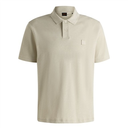 Boss Slub Cotton-Linen Polo Shirt - Beige - L