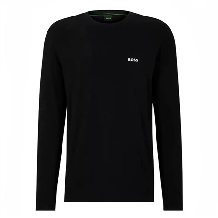 Boss Stretch Cotton Long Sleeve Tee - Black - XL