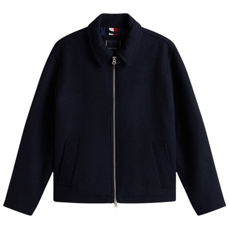 Tommy Hilfiger Wool Blend Zip-Thru Ivy Jacket - Navy - XL