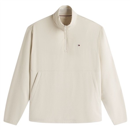 Tommy Hilfiger Performance Mixed Texture Quarter-Zip Jumper - Beige - M