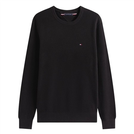 Tommy Hilfiger Essential Structure Crew Neck Jumper - Black - XL