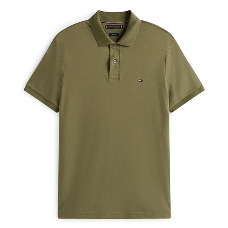 Tommy Hilfiger Liquid Cotton Interlock Knit Polo Shirt - Green - XL