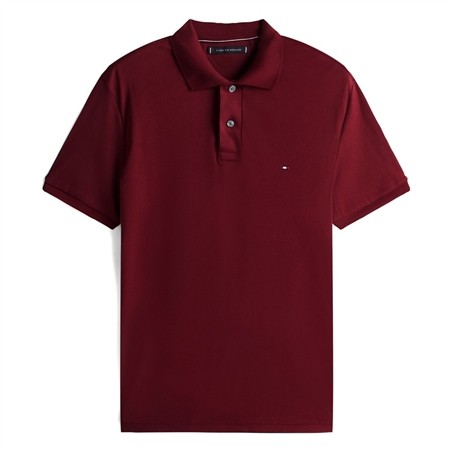 Tommy Hilfiger Liquid Cotton Interlock Knit Polo Shirt - Wine - L