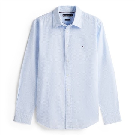 Tommy Hilfiger Flex Poplin Micro Shirt - Blue - M