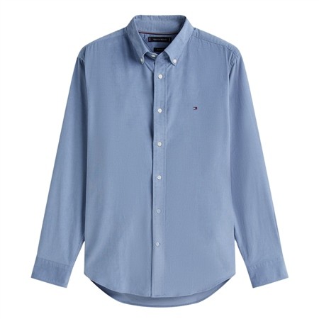 Tommy Hilfiger Flag Embroidery Corduroy Shirt - Blue - XL