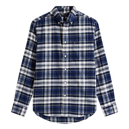 Tommy Hilfiger Hero Tartan Check Flannel Shirt - Navy - XL