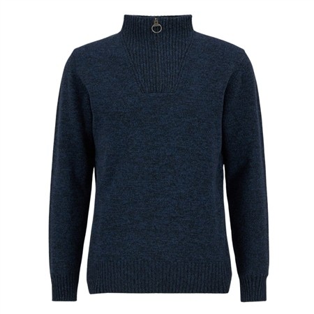 Barbour Essential Lambswool Half Zip Knit Jumper - Navy - XL
