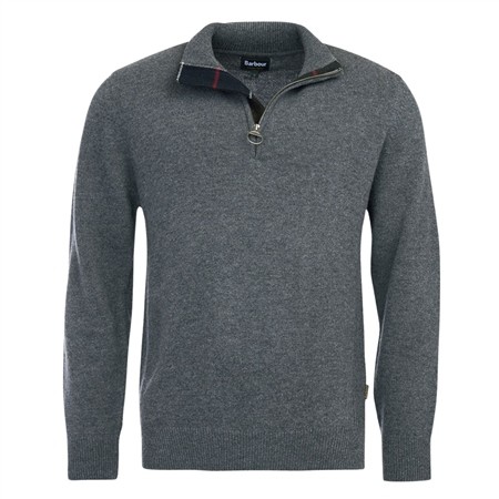 Barbour Holden Half Zip Knitted Jumper - Grey - XL