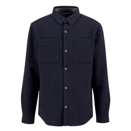 Barbour Marlow Tailored Wool Blend Overshirt - Navy - M