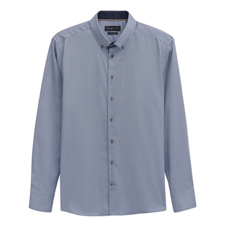 Bugatti Casual Print Shirt - Blue - M