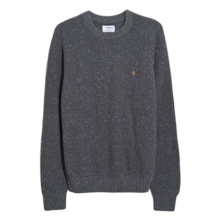 Farah Sage Nepped Sweater - Grey - XL