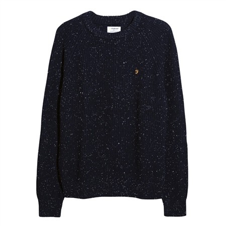 Farah Sage Nepped Sweater - Navy - XL