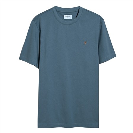 Farah Danny Organic Cotton Regular Fit T-shirt - Chalk Blue - S