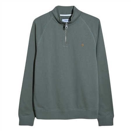 Farah Jim 1/4 Zip Sweatshirt - Green - L