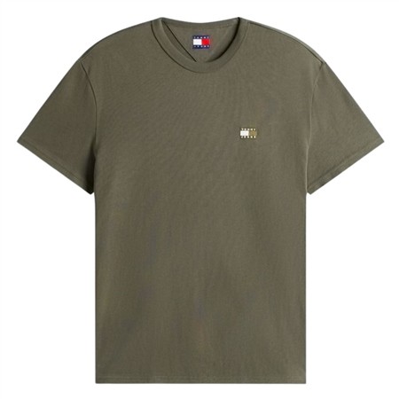 Tommy Jeans Tonal Tommy Badge Crew Neck T-Shirt - Green - L