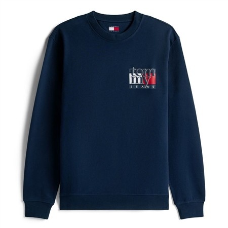 Tommy Jeans Reg Flag Graphic Sweatshirt - Navy - S