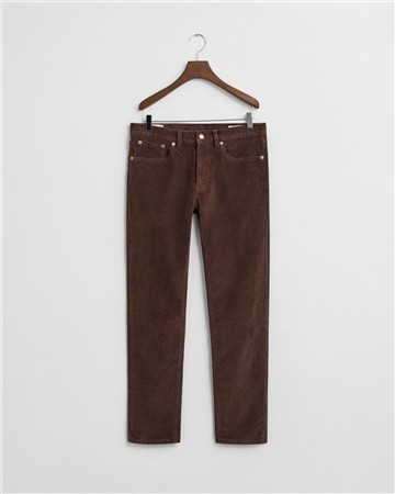 Gant Slim Fit Corduroy Jeans - Brown - 34/34