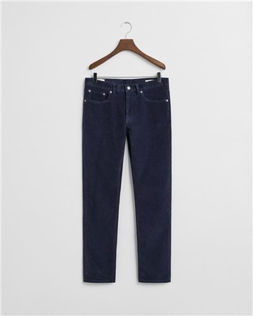 Gant Slim Fit Corduroy Jeans - Navy - 34/30