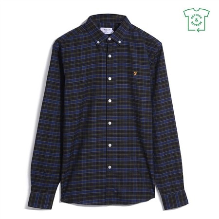Farah Fraser Check Shirt - Evergreen - XL