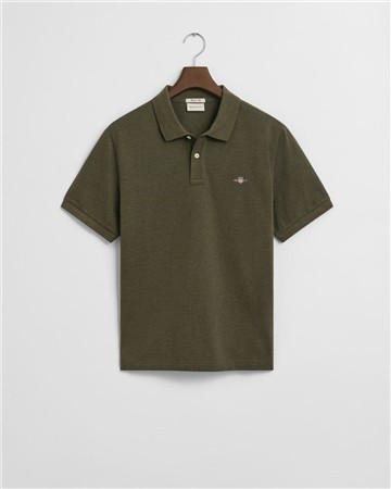 Gant Regular Fit Shield Piqué Polo Shirt - Green - M