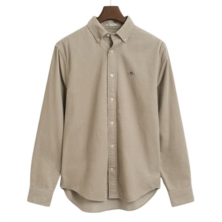 Gant Regular Fit Cotton Corduroy Shirt - Beige - M