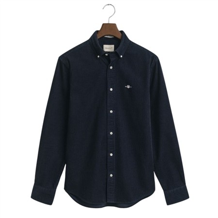 Gant Regular Fit Cotton Corduroy Shirt - Navy - XL