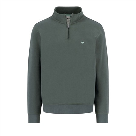 Fynch Hatton Troyer-Zip Sweatshirt - Green - XL