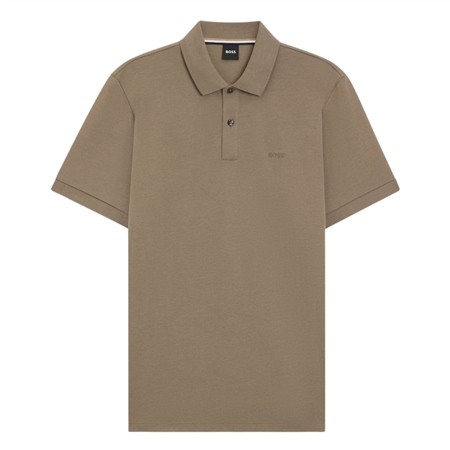 Boss Pallas Cotton Pique Polo Shirt - Brown - XL