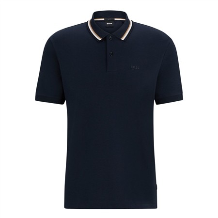 Boss Penrose Slim-fit Tipped Polo Shirt  - Navy - 2XL
