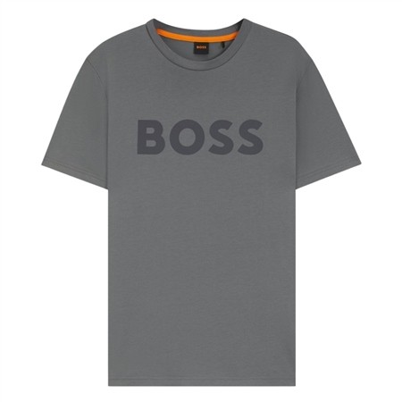 Boss Thinking T-shirt with Rubber-print Logo - Grey - XL